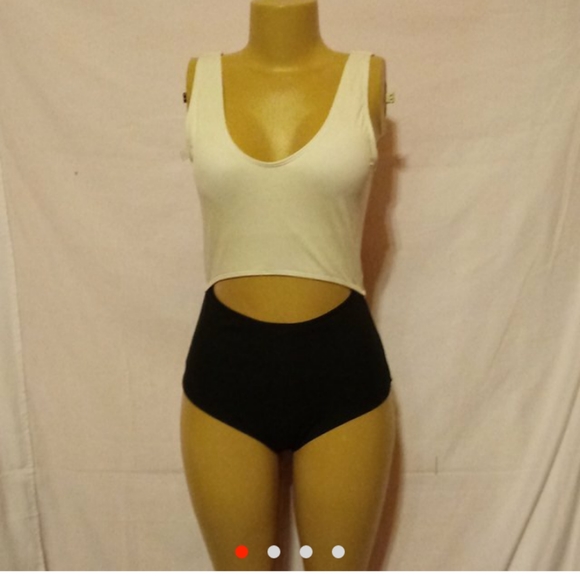 NWT Rib Two-Tone Swimsuit - Picture 1 of 4